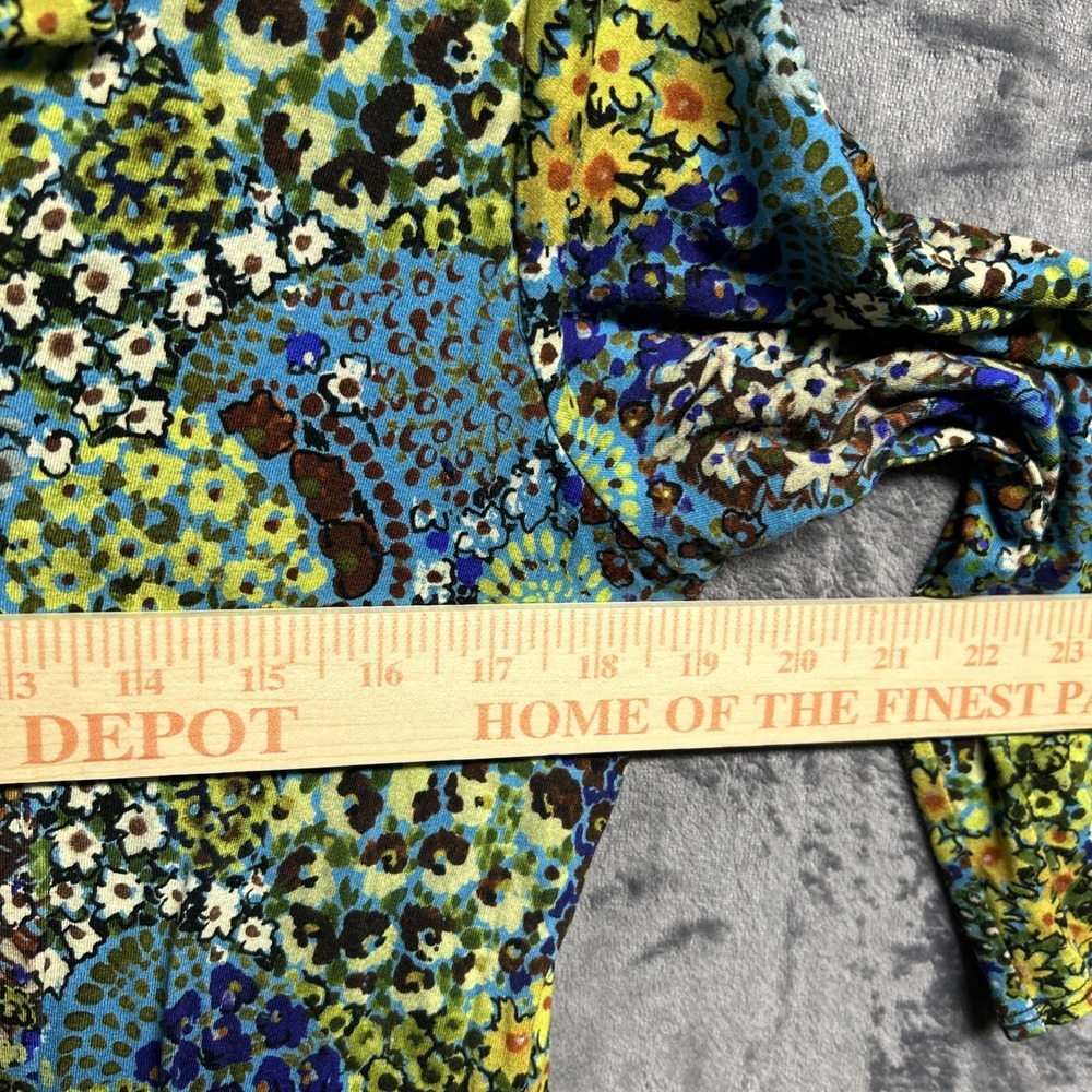 Salaam‎ Women's Large Floral Dress Pockets Stretch Colorful 3/4 Sleeve V Neck - Picture 12 of 14
